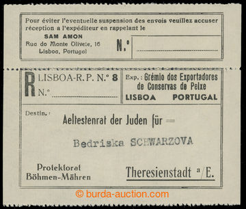 231715 - 1944 PORTUGALSKO - GHETTO TEREZÍN / předtištěný R-adres