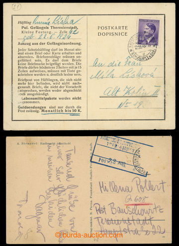 231738 - 1944-1945 TEREZÍN - MALÁ PEVNOST + PROTEKTORÁT - GHETTO T