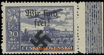 231754 - 1939 MÄHRISCH OSTRAU / Mi.27A, air 20CZK with overprint WIR