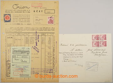 231785 - 1940-1943 FISCAL USAGE POSTAL ZN. / fee for insight to court