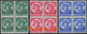231790 - 1933 Mi.479-481, Reichstag in blocks of four; mint never hin
