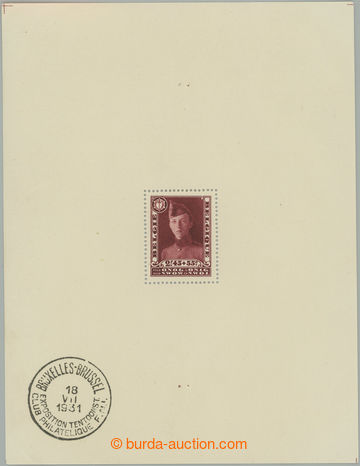 231824 - 1931 Mi.Bl.2, Výstava Brusel 2,45Fr + 55C; velmi pěkná kv