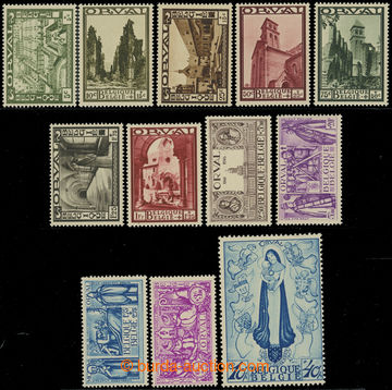 231826 - 1933 Mi.354-365, Abbey ORVAL (II); complete sought set, mint