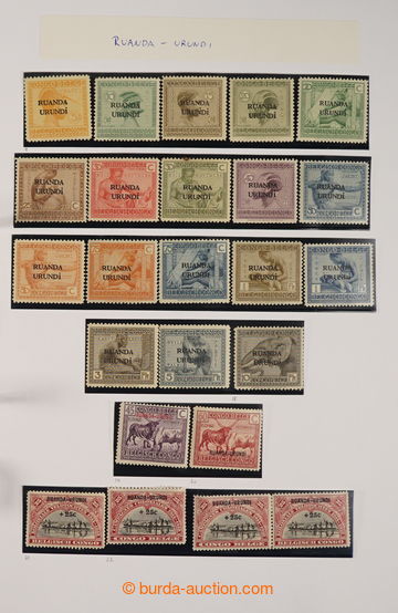 231835 - 1924-1973 RUANDA-URUNDI / sbírka na listech od vydání 192