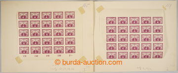 231880 - 1919 COUNTER SHEET / Pof.S1, 2h purple-red, whole 100 stamps