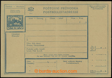231889 - 1920 CPP3B, Hradčany 10, dispatch note, Czech - German text