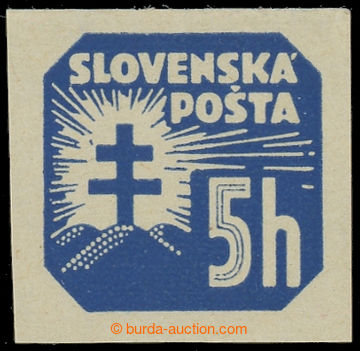 231903 - 1939 Sy.NV11Xx, Coat of arms (I) 5h blue, horiz. grid gum + 