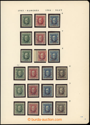 231905 - 1923-1926 Pof.176-179, 180-182, 183-186, Jubilejní, Kongres