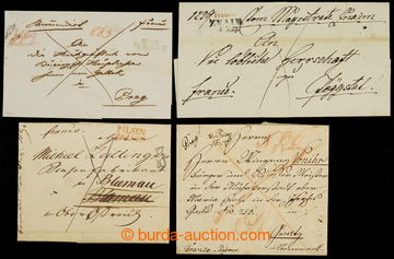 231935 - 1823-1844 CZECH LANDS / 4 letters with additional cancels FR