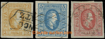 231937 - 1865 Mi.11-13, Prince Cuza 2-20 Parale; used, 2P (Mi.1c ochr