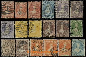 231958 - 1864-1871 SG.110-125, 132-136, Victoria Chalon Head issue Au