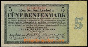 23198 - 1923 Germany  5 Rentmark, 1.11.1923, kavalita 3