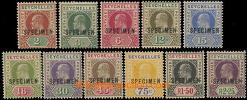 232002 - 1903 SG.46s-56s, Edward VII. 2c - 2R/25c; complete set SPECI