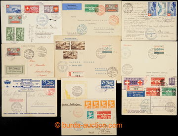232008 - 1924-1941 SELECTION of / 10 air-mail entires, i.a. 3 rarer a