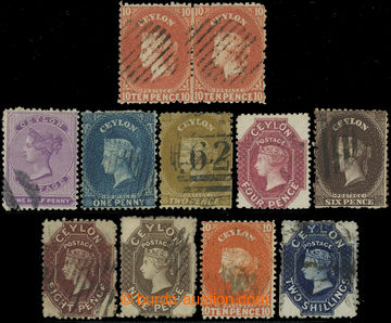 232010 - 1861-1866 SG.34, 48-50, 52, 55-59; Viktorie (Perkins & Bacon