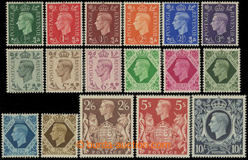 232099 - 1937-1948 SG.462-475, 476, 477, 478, George VI. ½P - 1Sh + 