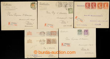 232132 - 1922-1925 6 entires sent to Czechoslovakia, from that 4x as 