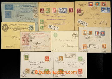 232133 - 1905-1928 SELECTION of /  9 entires sent to Prague, from tha