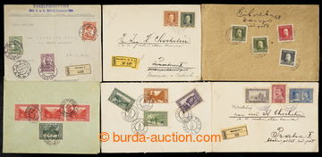 232142 - 1906-1917 6 Reg letters sent to Bohemia with various frankin