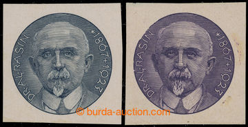 232162 - 1923 EDUARD KAREL / sestava 2ks KT zkusmých tisků portrét