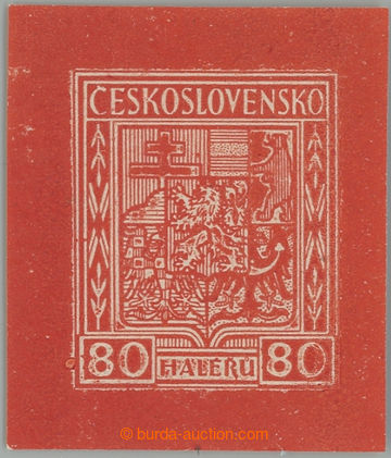 232199 - 1929 ZT  zkouška tisku celinové známky 80h, kresba A, pou