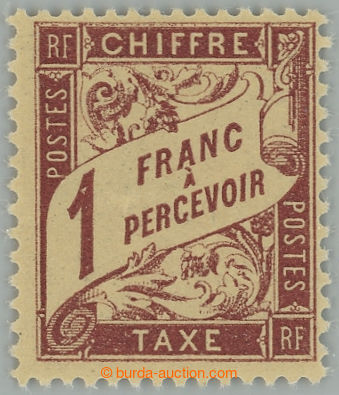 232241 - 1896 Mi.34x, postage-due CHIFFRE TAXE 1Fr carmine; first hin