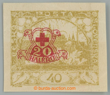 232256 -  Pof.170Nc, Hradčany 40h yellow, imperforated with addition