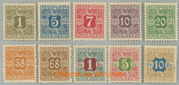 232294 - 1907 ZÚČTOVACÍ / Mi.1X-10X, Číslice 1Ö - 10Kr; komplet