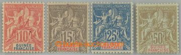 232309 - 1900 Yv.14-17, Allegory (Mouchon) 10c - 50c; complete set, c