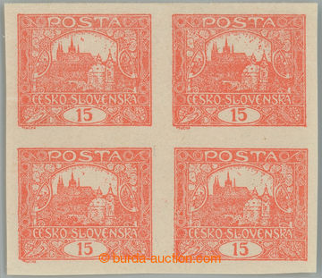 232335 -  Pof.7 IIs, 15h bricky red, block of four, plate 2; mint nev