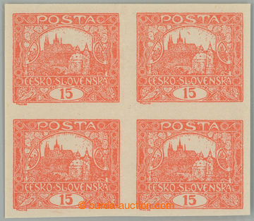 232336 -  Pof.7 IIs, 15h bricky red, block of four, plate 2; mint nev