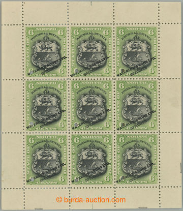 232353 - 1894 ZT  SG.73, Znak 6c, 9-blok v odlišné barvě (zelená 
