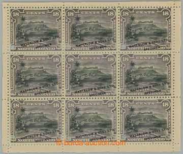 232360 - 1894 ZT  SG.78, Hora Kinabalu 18c, 9-blok v odlišné barvě
