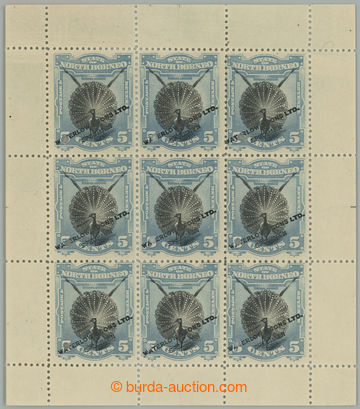 232361 - 1894 ZT  SG.72, Páv 5c, 9-blok v odlišné barvě (světlem
