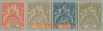 232396 - 1900 Yv.14-17, Allegory (Mouchon) 10c - 50c; complete set in