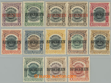 232401 - 1902-1903 SG.117s-128s, Koruna 1c - $1 s přetiskem SPECIMEN
