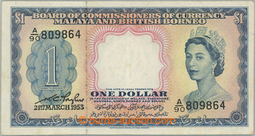 232416 - 1953 MALAYSIA / Pi.1a, 1 Dollar 21.3.1953; sound condition