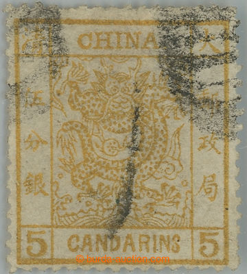 232440 - 1878 Mi.3, Velký drak 5 Candarins; pěkný kus, značka J. 