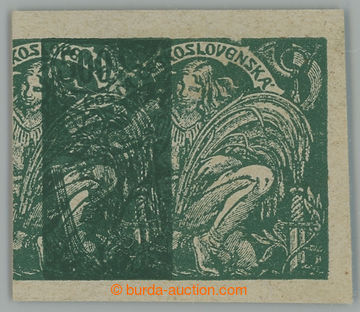 232475 -  PLATE PROOF 500h green, partially double impression with fu