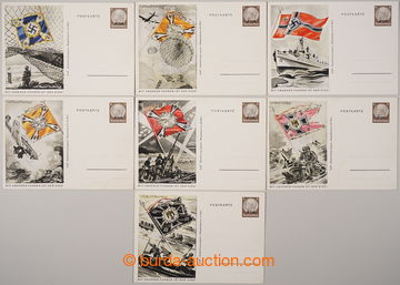 232507 - 1941 ALSACE / Mi.P5/01-08, collection of 7  pictorial post c