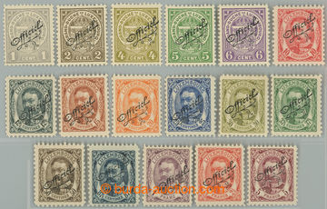 232530 - 1908 Mi.76-92, služební Znak a a vévoda Vilém 1c - 5Fr; 