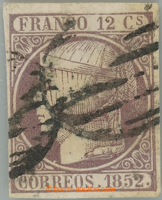 232555 - 1852 Mi.13, Isabela II. 12Cs fialová; pěkný kus, zk. Thie