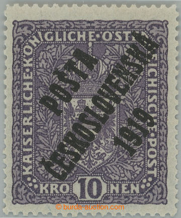 232564 -  Pof.51ay, Znak 10K tmavě fialová, nejasný tisk, I. typ p
