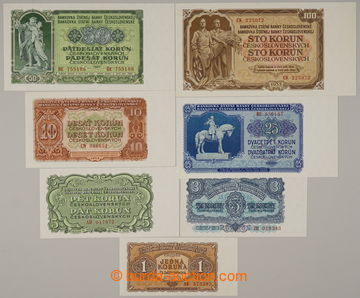 232627 - 1953 Ba.86-92, sestava 7 bankovek 1 - 100Kčs 1953, kompletn