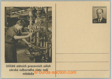 232693 - 1953 CDV113/1 Učeň u vrtačky, obrazová dopisnice Zápoto
