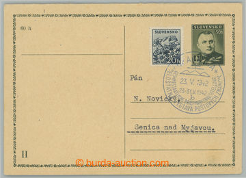 232812 - 1942 CDV9/II, response I. part from double PC Tiso 50h green