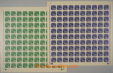 232891 - 1937 COUNTER SHEET / Pof.NV17+NV19, Pigeon-issue, 9h green a
