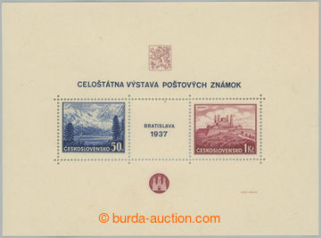 232907 - 1937 Pof.A329/330 production flaw, miniature sheet Bratislav