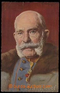 23295 - 1916 Franz Joseph, color painted, Us, light bumped corners a