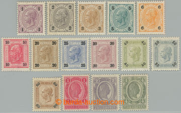 232999 - 1899 Mi.69-83, Franz Joseph I. 1H - 4 K; complete set, very 